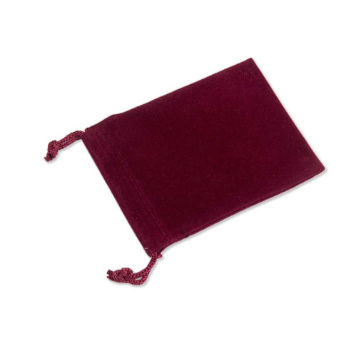Pochette velours bourgogne...